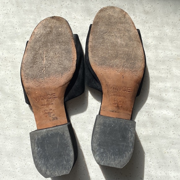 Vince Rachelle suede block heel slides - Picture 7 of 7
